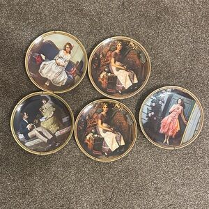 Vintage Norman Rockwell Decorative Collector Plates Set
